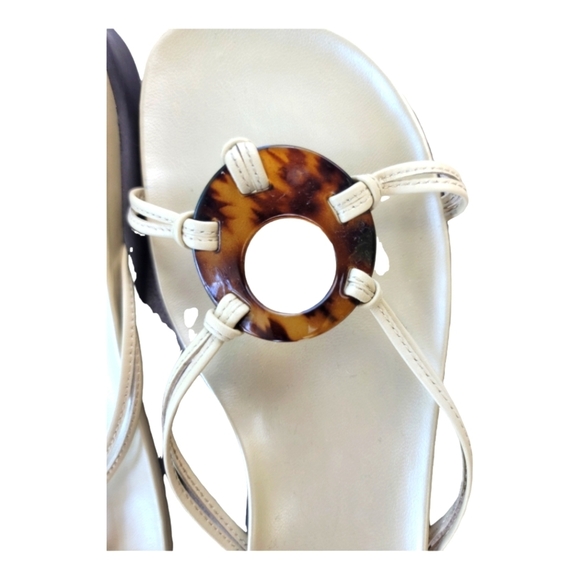 MADELINE Rubber Sole Thong Slide Strappy Tortoise sandal 9 - Picture 8 of 9